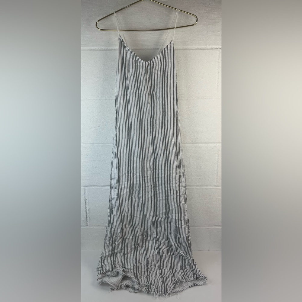 Stark X Striped Low Back Maxi Dress, XS